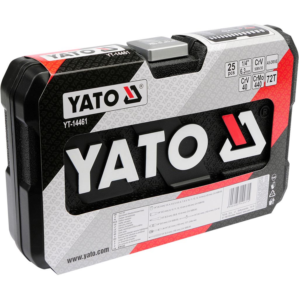 YATO Hylsysarja 1/4" 3.5-14mm 25-os