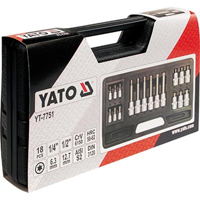 YATO Torx-hylsysarja 1/2" TX30-TX60 18-os