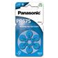 PANASONIC Zinc Air PR-675(44)/6LB 6kpl/pkt